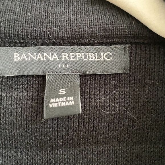 Banana Republic Milano Stitch Open Front Sweater Cardigan Women's Small Black - Picture 4 of 8